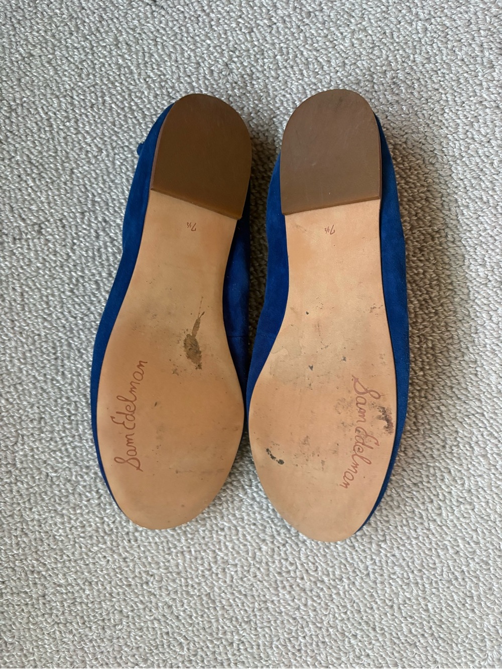Sam Edelman Royal Blue Suede Felicia Flat Size 7.5 - Picture 4 of 4
